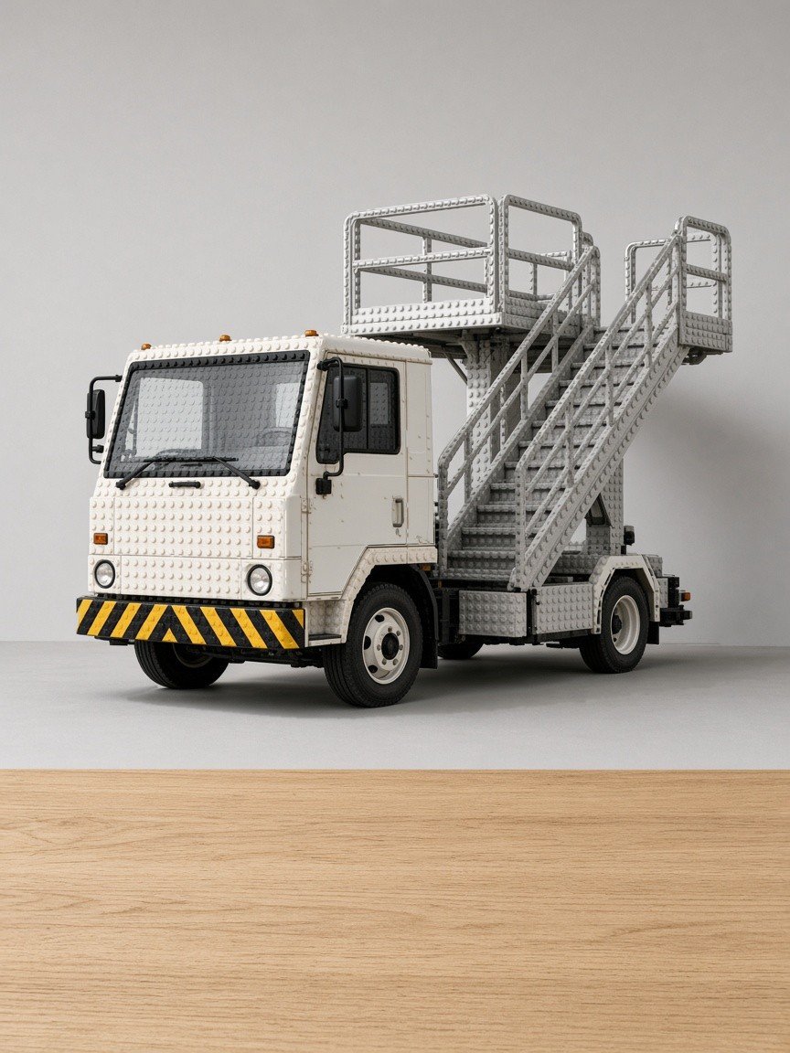 Brick model of the same boarding stairs truck